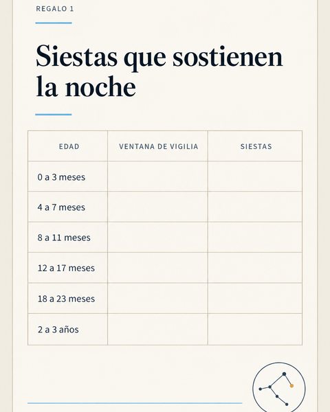 Regalo 1: siestas que sostienen la noche